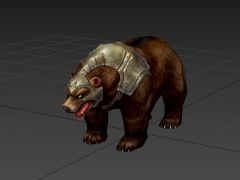 游戏披着盔甲的熊3D模型