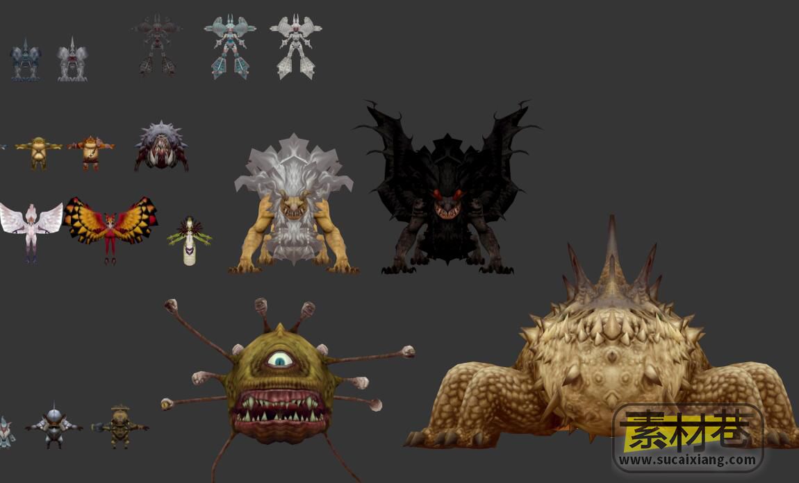龙之谷游戏怪物3D模型集合