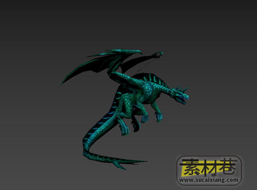 游戏带翅膀类似飞龙的怪物3D模型