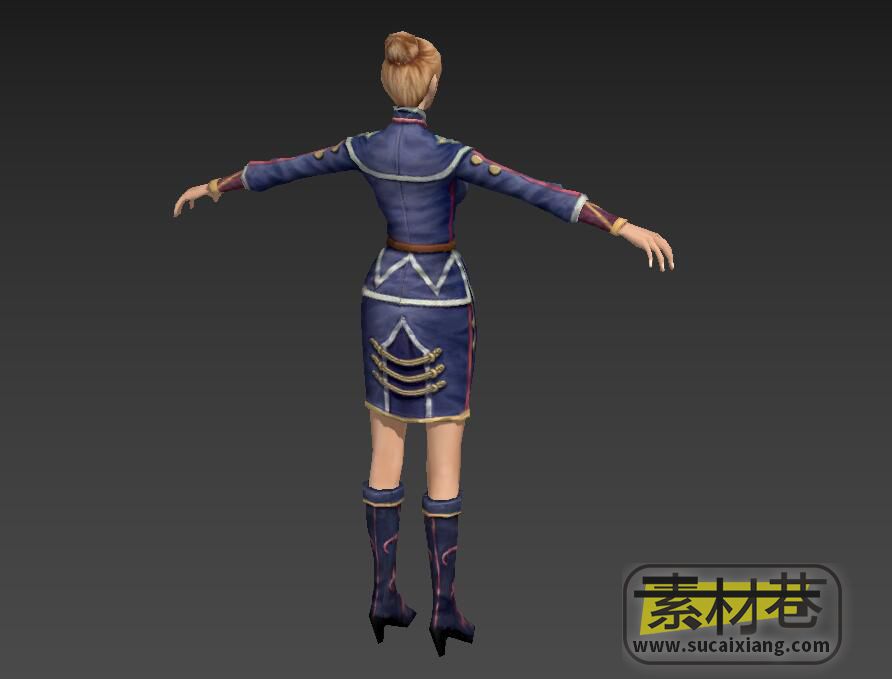 游戏女守卫3D模型