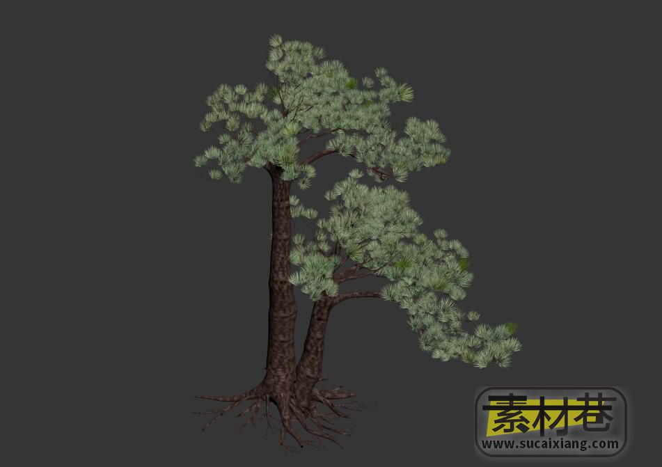游戏松树3D模型