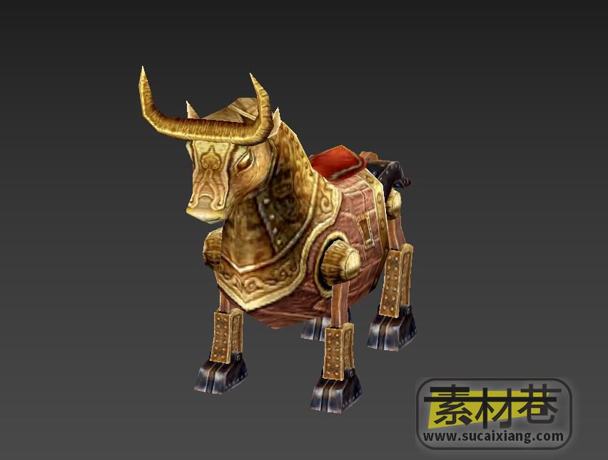 游戏木牛流马坐骑3D模型