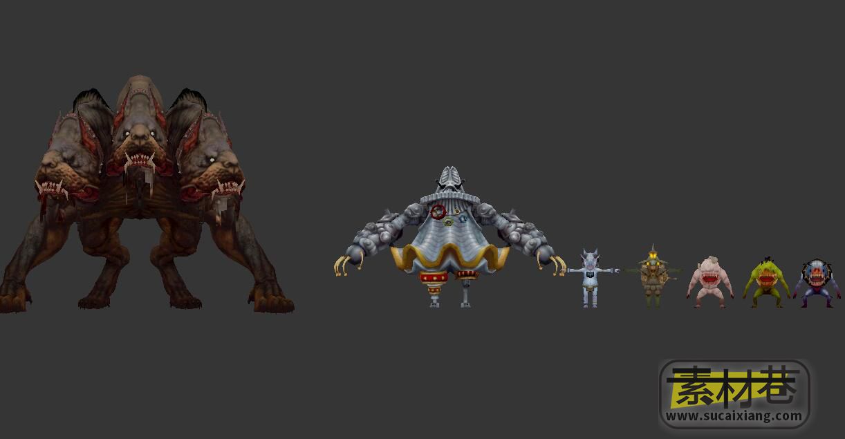 龙之谷游戏全套怪物3D模型集合