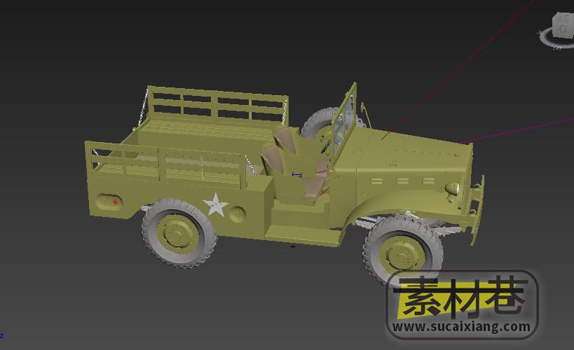 游戏军用卡车3D模型