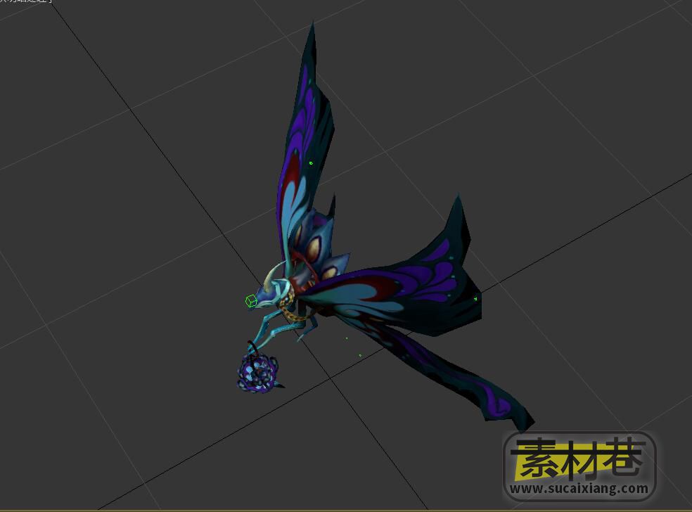 游戏蝴蝶怪物3d动作模型