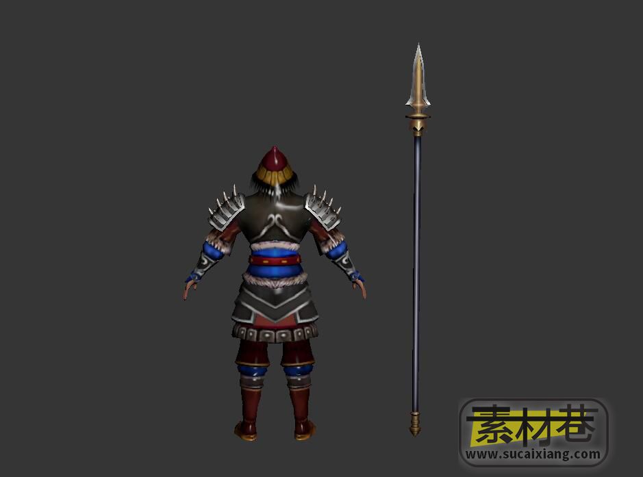 游戏古代蒙古士兵3D模型