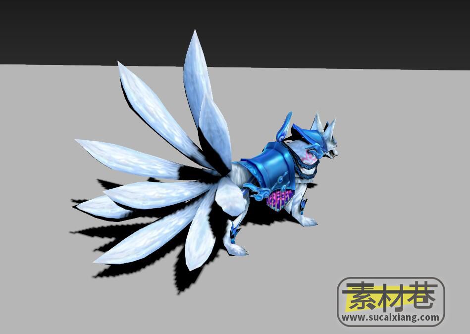 游戏九尾狐宠物坐骑3D模型