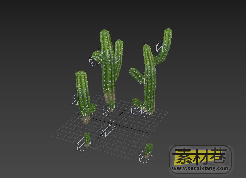 游戏沙漠仙人掌3D模型