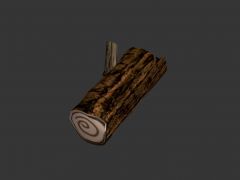 游戏一段木材3D模型