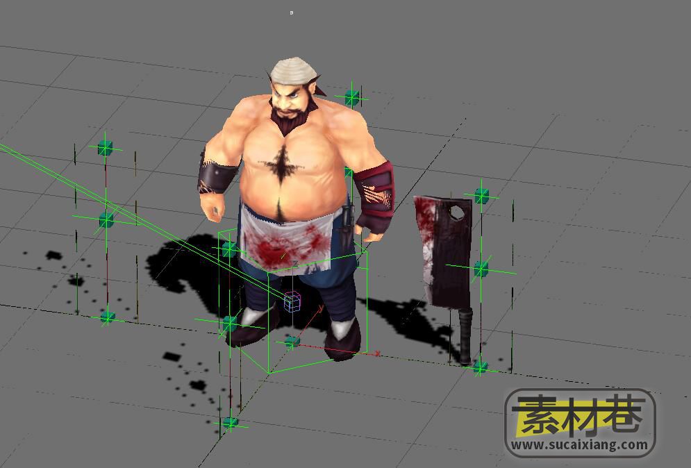 游戏胖子屠夫3D模型