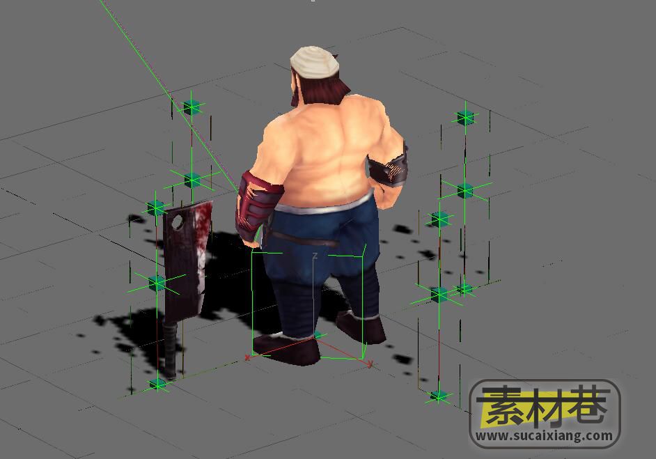 游戏胖子屠夫3D模型