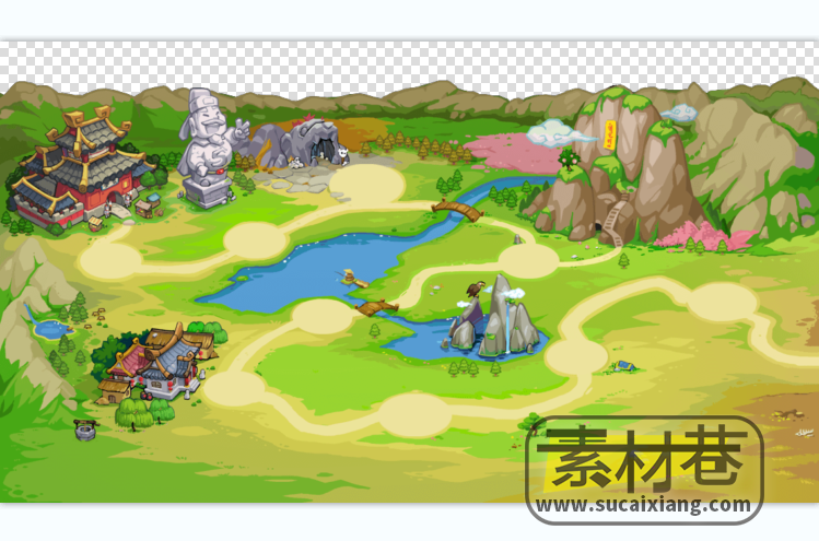 2D游戏关卡地图背景素材