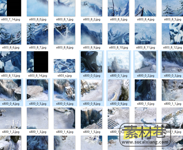 2.5D雪山冰冻之地场景游戏素材