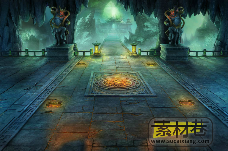 2D三国题材RPG游戏横版场景素材