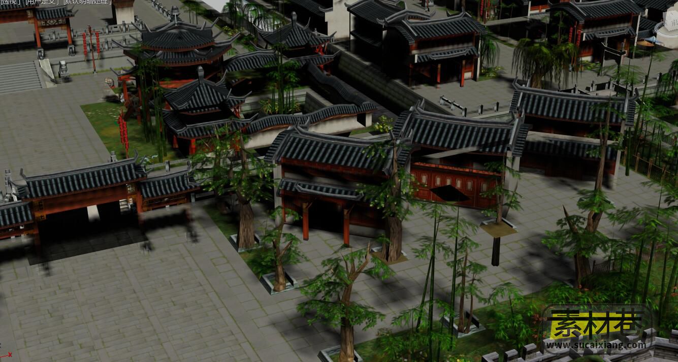江南古城苏州大场景3D游戏模型