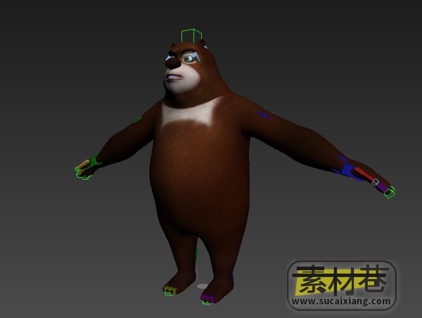 熊大3D模型（带骨骼绑定）