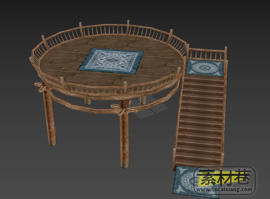 游戏木台子3D模型