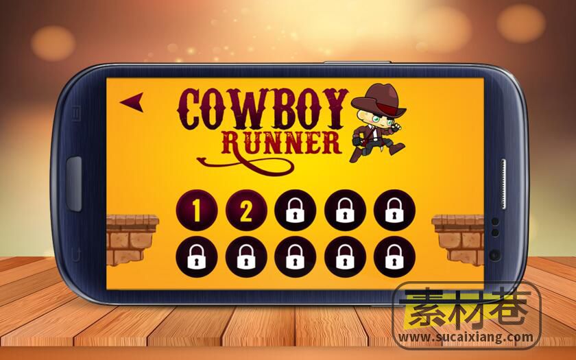 android西部牛仔横版跑酷冒险游戏源码Cowboy Runner