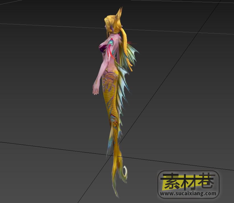 3D游戏美人鱼模型