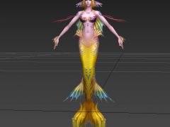 3D游戏美人鱼模型