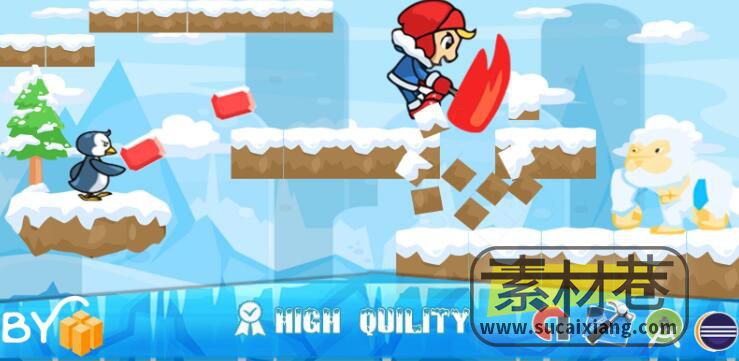 android冰雪极地攀登冒险游戏源码Ice Climber game