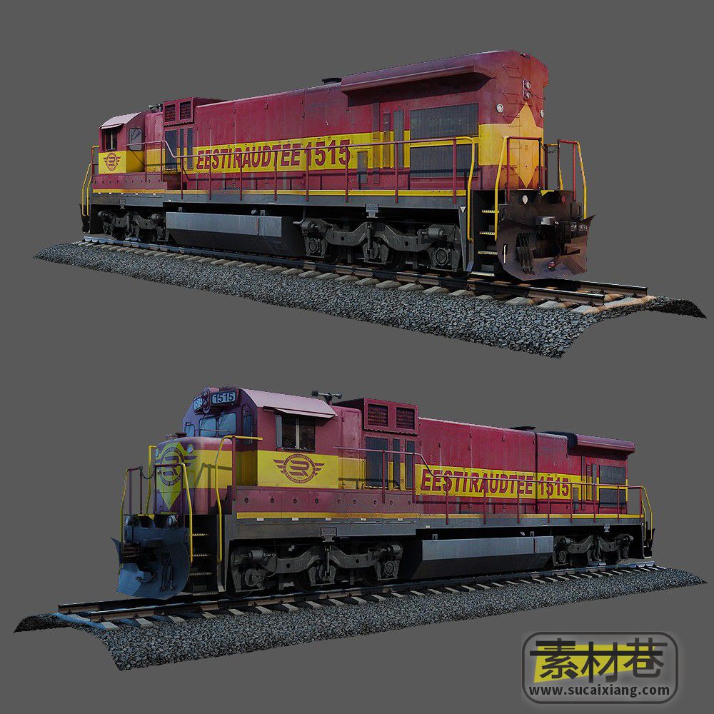 各种火车头3D模型打包