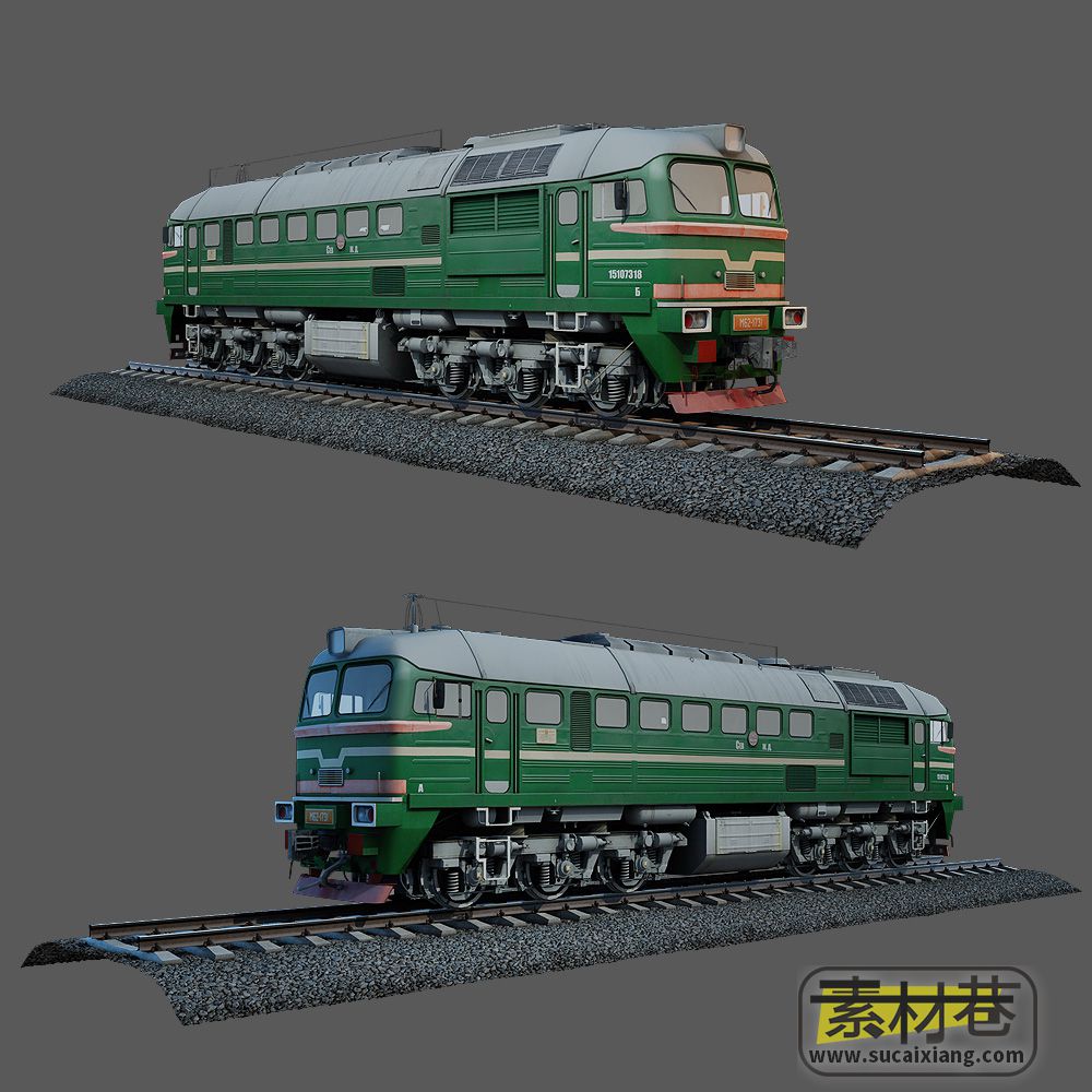 各种火车头3D模型打包