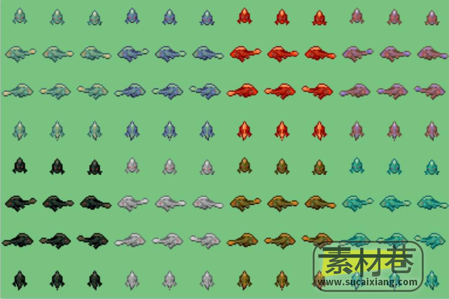2D像素RPG游戏家禽动物昆虫素材