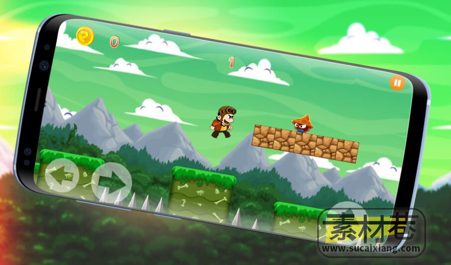 Android横板丛林冒险游戏源码Jungle World Game