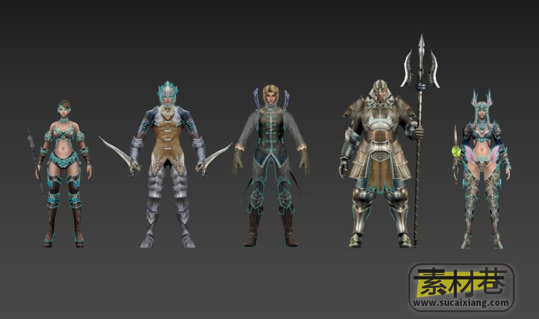 霸王大陆游戏主要人物角色3D模型集合