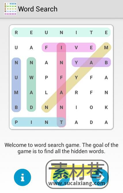 android英语单词寻找益智游戏源码