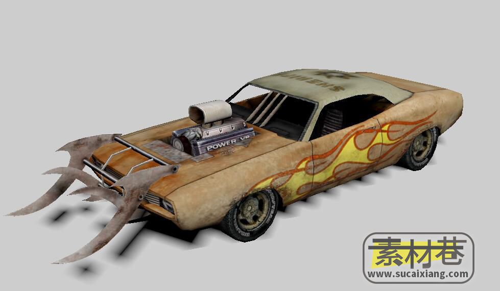 游戏改装暴力汽车3D模型