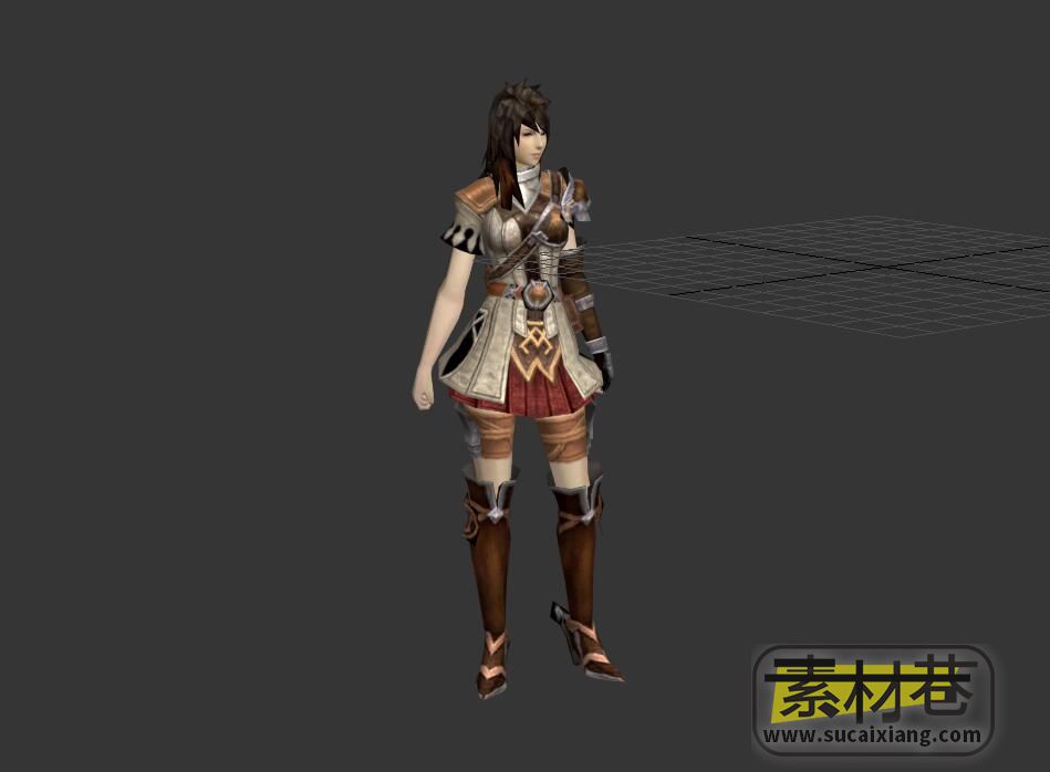游戏女骑士3D模型