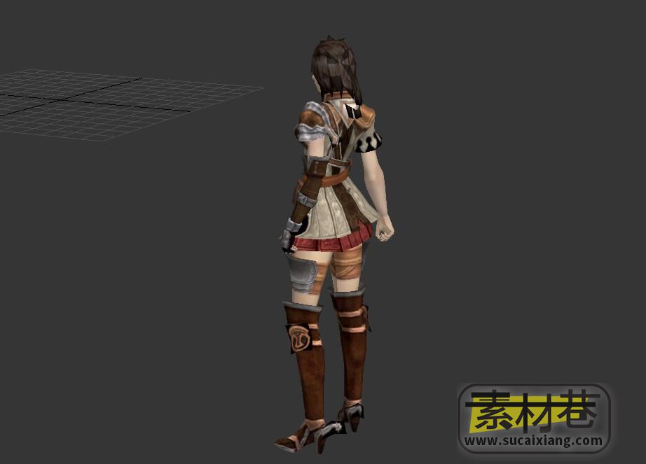 游戏女骑士3D模型