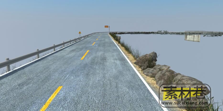 3D高质量山地公路道路场景模型
