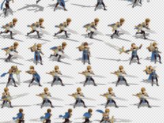 2D横版欧美风战士弓箭手法师动作游戏素材