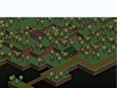 2.5D游戏艺术风房屋建筑与树木地图块素材