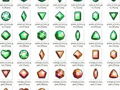 2D游戏多种颜色宝石素材