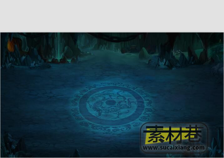 2D横版仙侠风格游戏战斗背景图素材