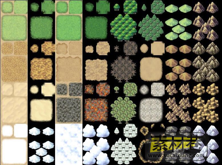 2DRPG游戏地表瓷砖游戏素材