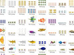 2D游戏各种海底鱼类素材