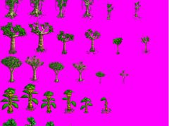 2d游戏各种大小树木素材