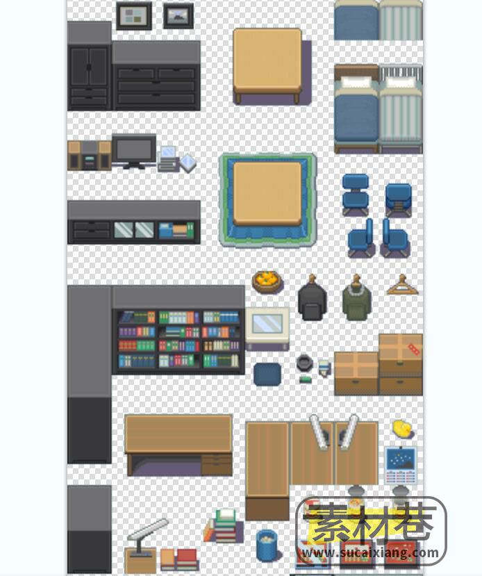 2d现代风格超市与办公用品游戏素材