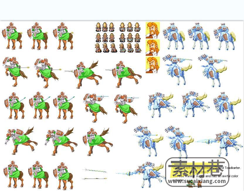 2D像素风格角色扮演游戏人物怪物与地图场景素材