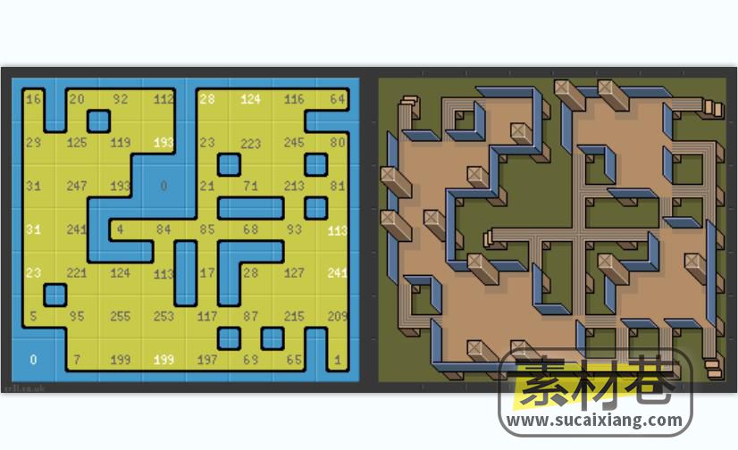 2d迷宫游戏地图素材