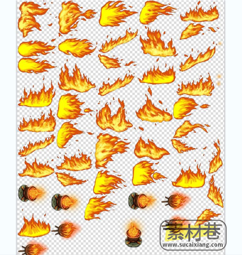 2D燃烧的火焰游戏素材