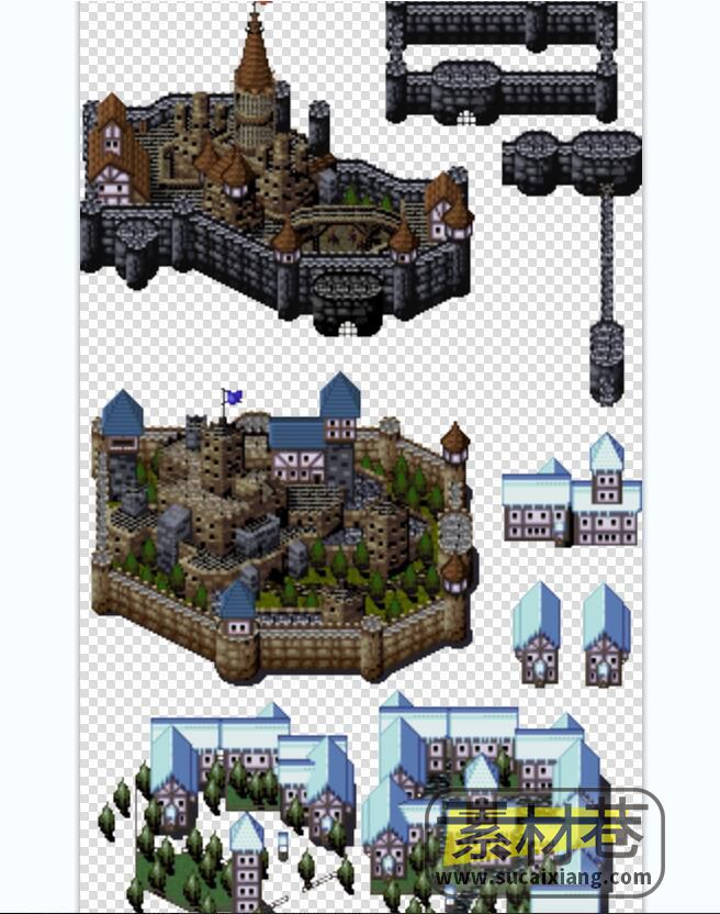 2d树林城堡地表游戏素材