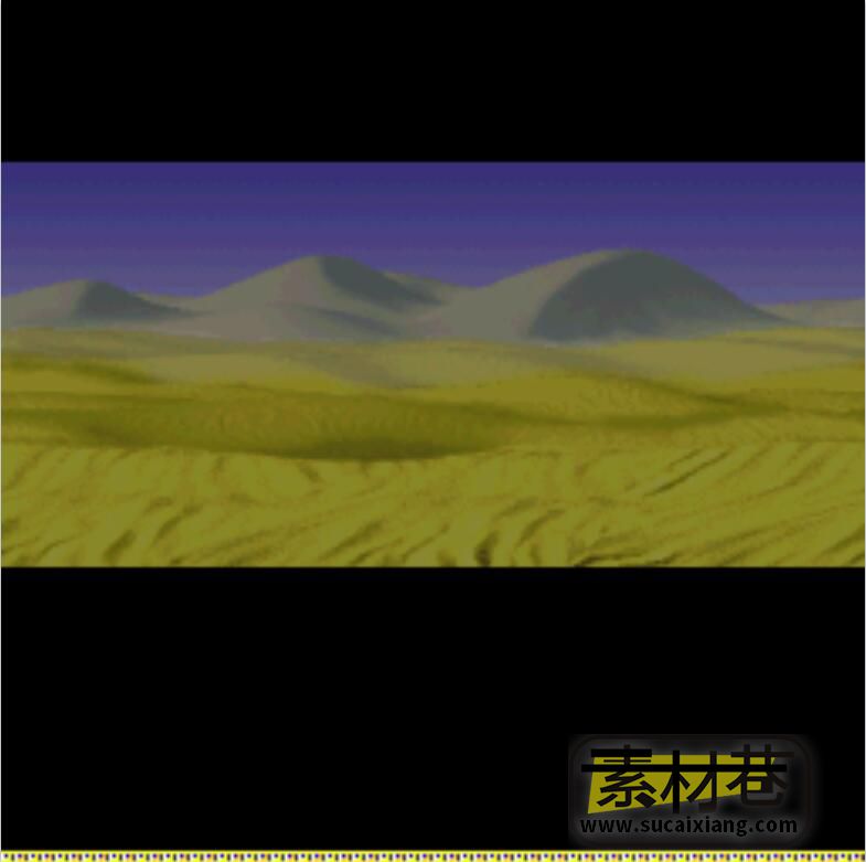 2D不同时间段沙漠场景变幻游戏素材