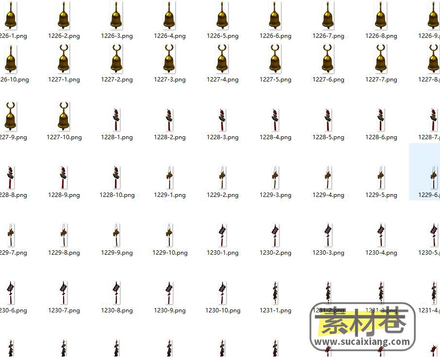 2d中国结与铃铛动画游戏素材