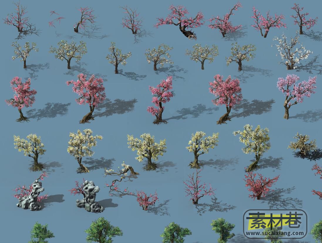 2D树木合集游戏素材